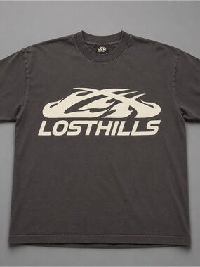 Lost Hills ‘Classic Logo’ Men's Black Graphic Logo T-Shirt